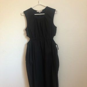 Black cotton poplin Goa dress by Caron Callahan
